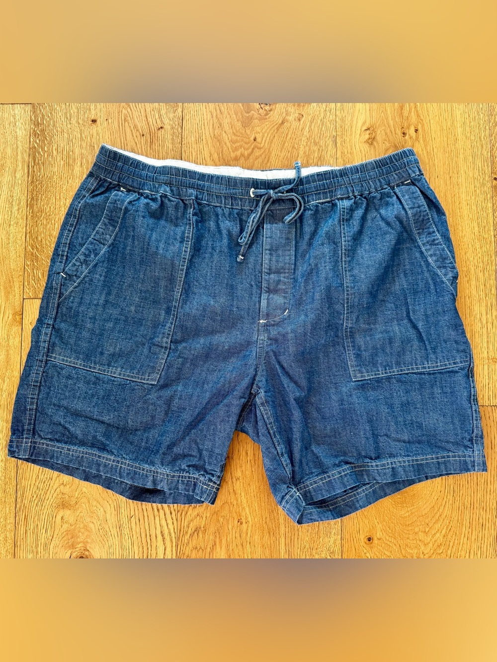 Taylor Stitch | Breakwater 7” Short | Washed Indigo Chambray | XXL